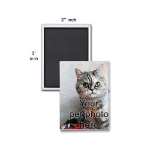 Your pet photo magnet, gift for him, gift for her, pet photo magnet, custom pet photo magnet, photo cat Magnets, dog magnet, animal lover