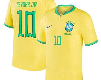 Jeugdshirt Neymar Jr voetbalshirt, Brazilië Neymar #10 voetbal, voetbal 2022 shirt Voetbal, Neymar thuisshirt Neymar 10, Neymar 10 shirt