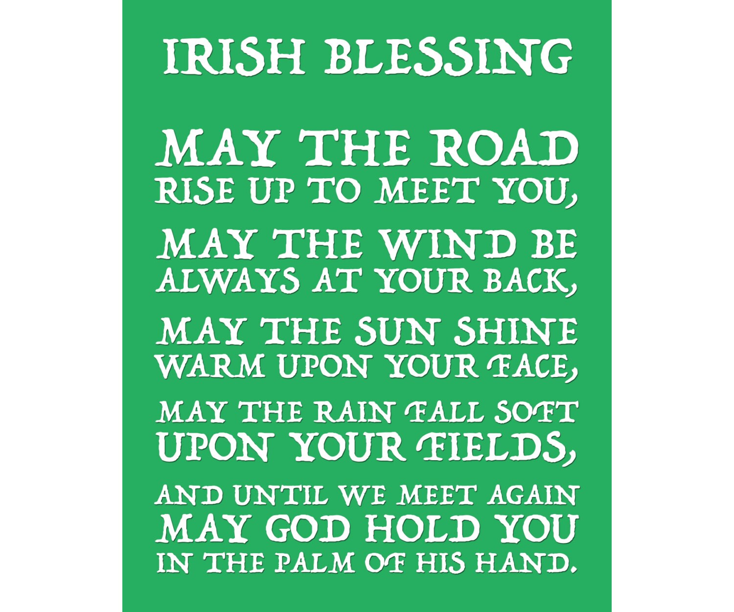 Irish blessing may the road rise to meet you ready to hang etsy
