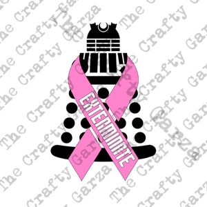 Doctor Who - Digital Download in SVG, JPG, and PNG | Dalek | Exterminate Cancer