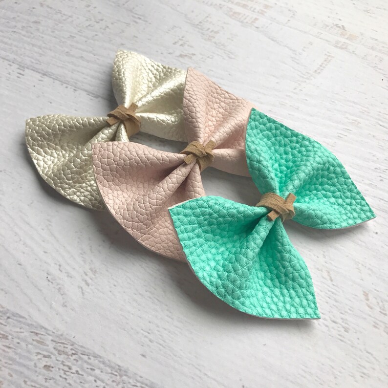 Hair Bows Toddler Headbands Baby Headbands Pearlescent Bow Toddler Bows Pink Bow Baby Bows Mint Green Bow Girls Hair Clips