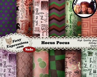 Hocus Pocus digital pack inspired by Disneys Sanderson Sisters. Includes spell on you, vacuums, amok, eye book, black flame candle, & more