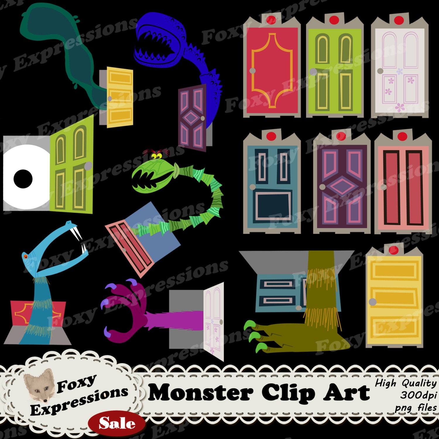 Monsters Clip Art is Inspired by Monsters Inc. Pack Comes With 