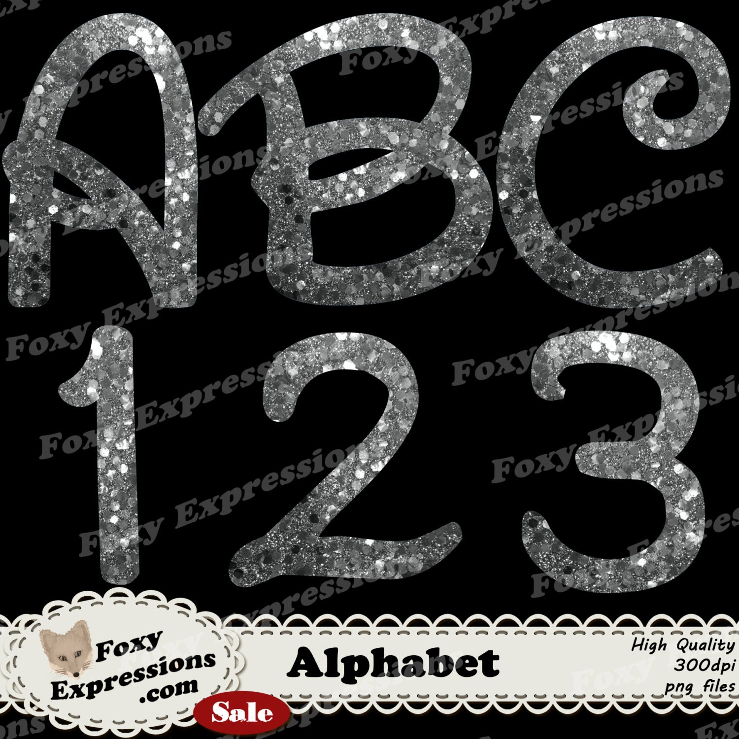 Sparkle Alphabet Letters and Numbers Pack Comes in Silver to Put a ...