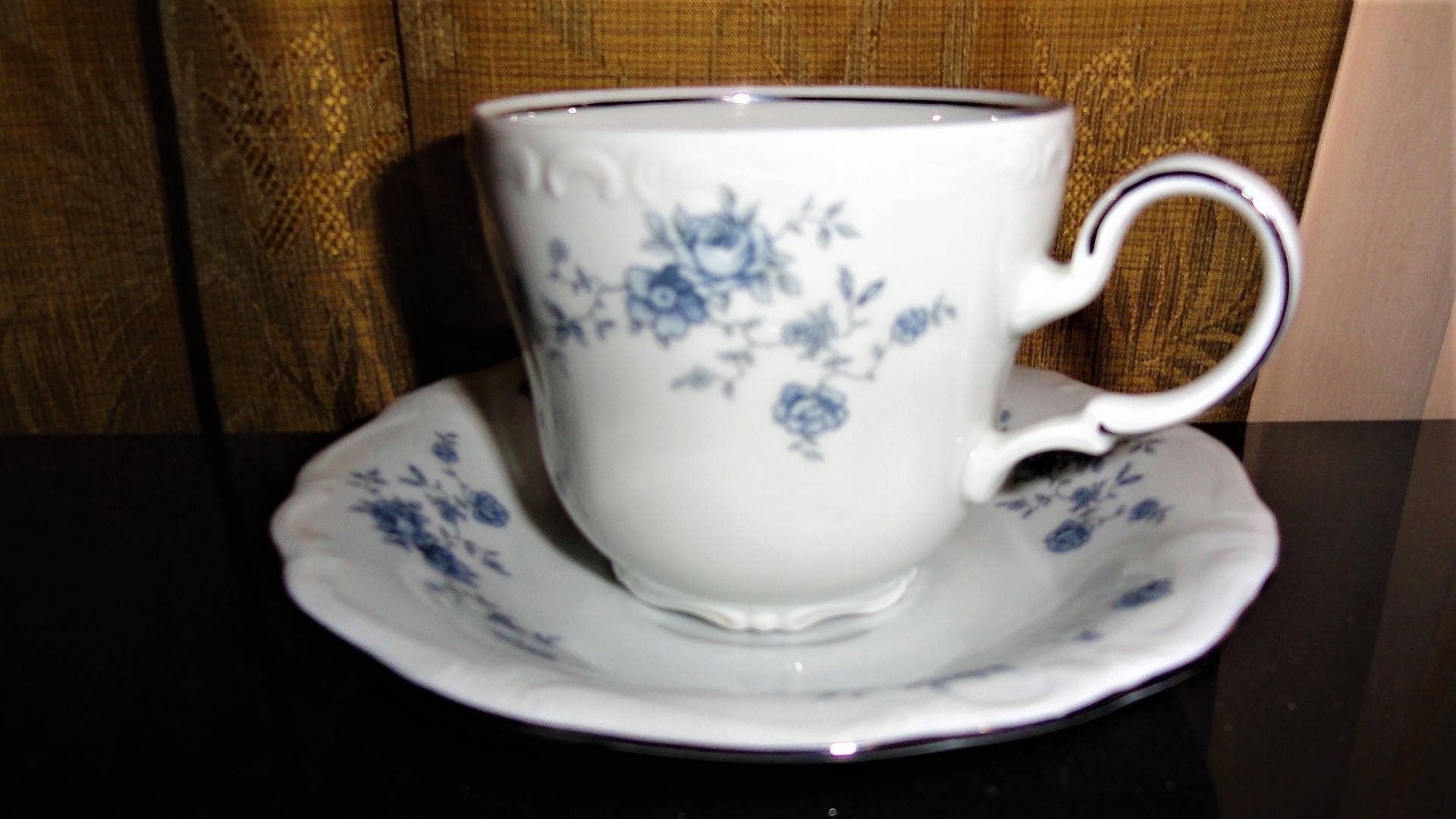 Vintage Johann Haviland China Corporation Blue Garland Etsy