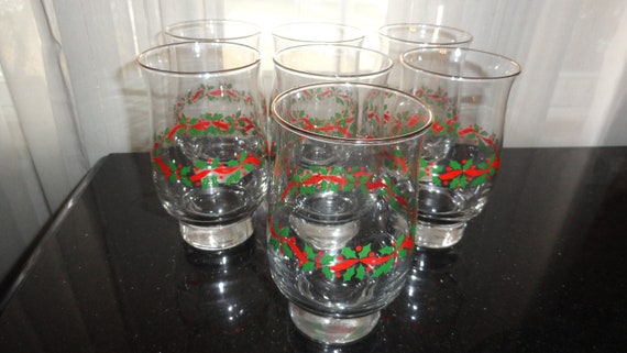 Vintage 1980's Arby's Promotional Advertising Libbey Holly Leaves