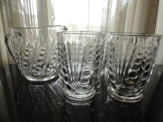 Set of 2 Anchor Hocking I. J. Collins 1905 Glasses Tumbler Barware 16 oz  USA