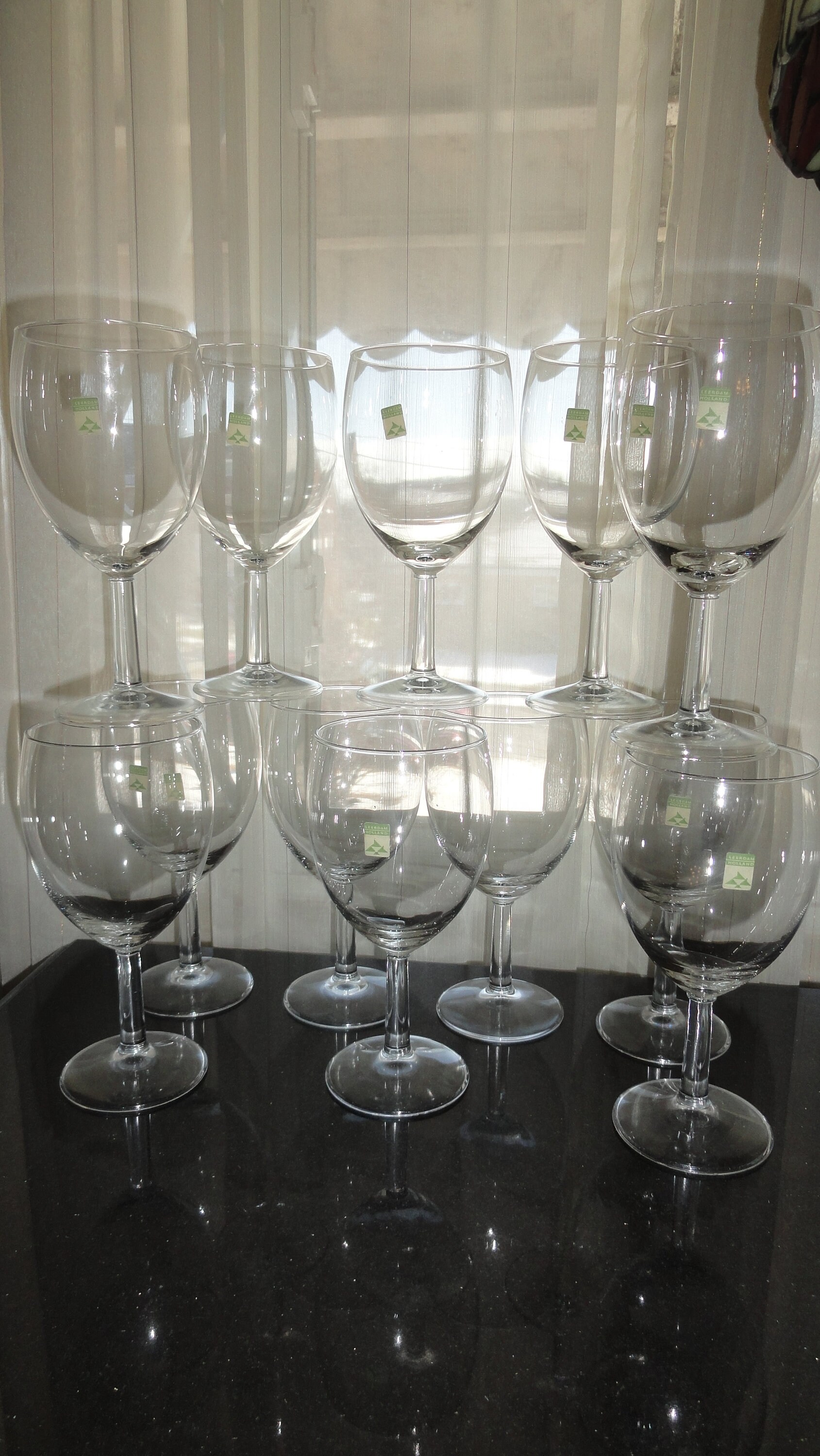 Mid Century 1950's Leerdam Holland Crystal Magnum Set of 12 All