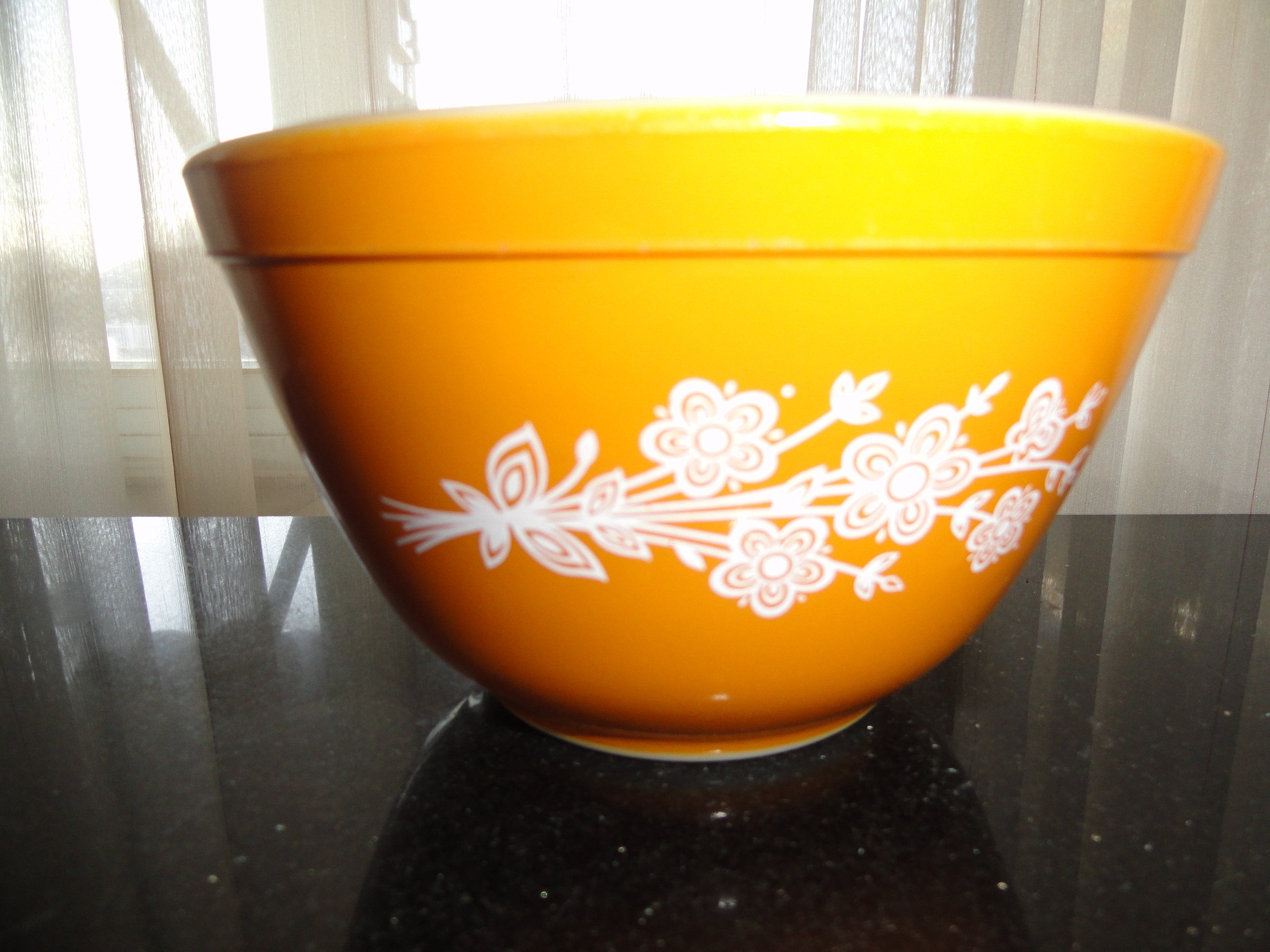 Mid Century 1960's PYREX Butterfly Gold Orange Brown Nesting 401