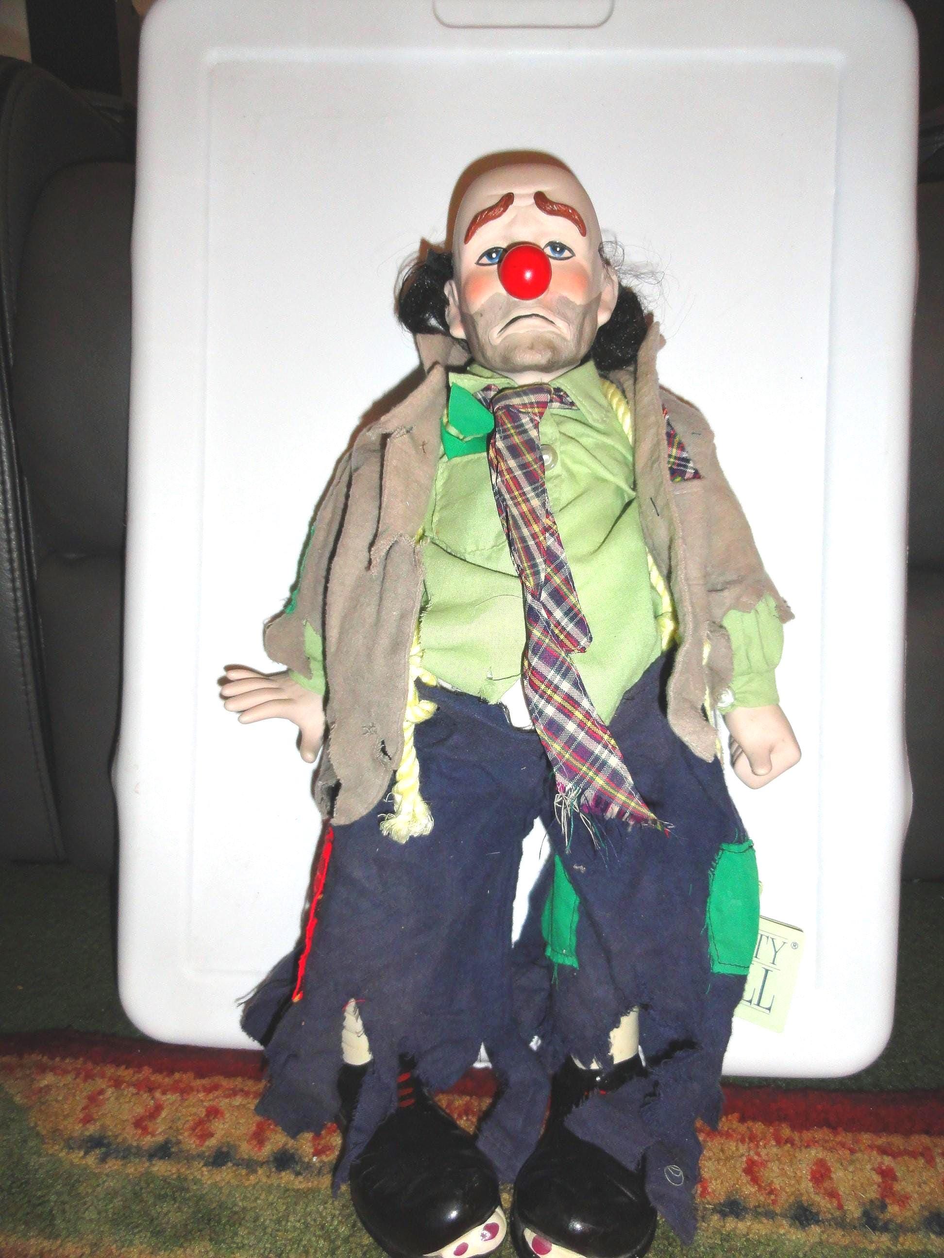 Retro Clyde the Hobo Clown 1980s Cardinal Inc Porcelain Clown