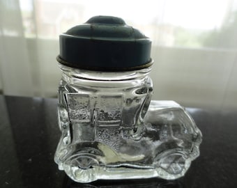 Vintage Leadworks Japan Jalopy Car Bottle With Blue Painted