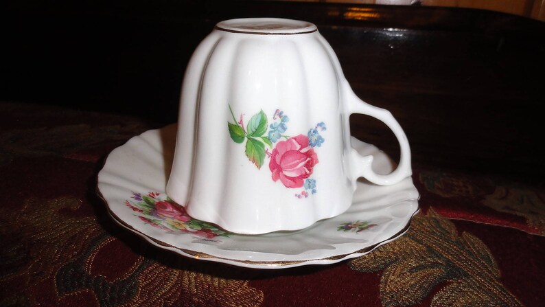 Vintage Retro Royal Stuart Spencer Stevenson England Floral Bone China Tea Cup & Saucer image 6