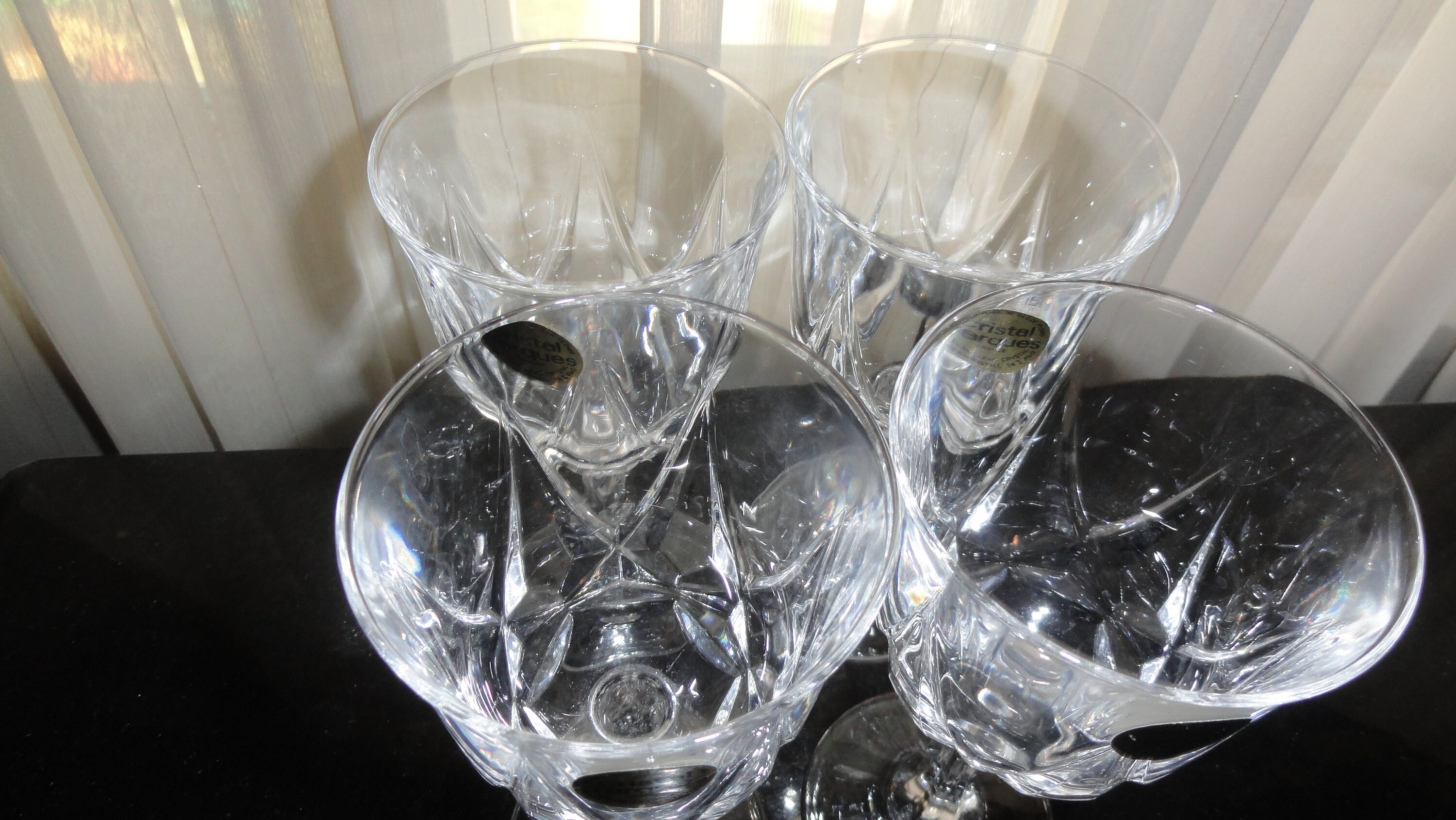 lead crystal (26%)グラス ペアー ユーゴスラビア製 Mid Century Cristal D'arques France Genuine Lead Crystal Set of 4
