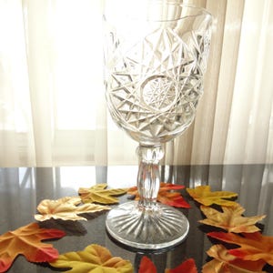 Art Deco 1940&#39;s EAPG Hobstar Pressed Glass Sawtooth Rim Compote