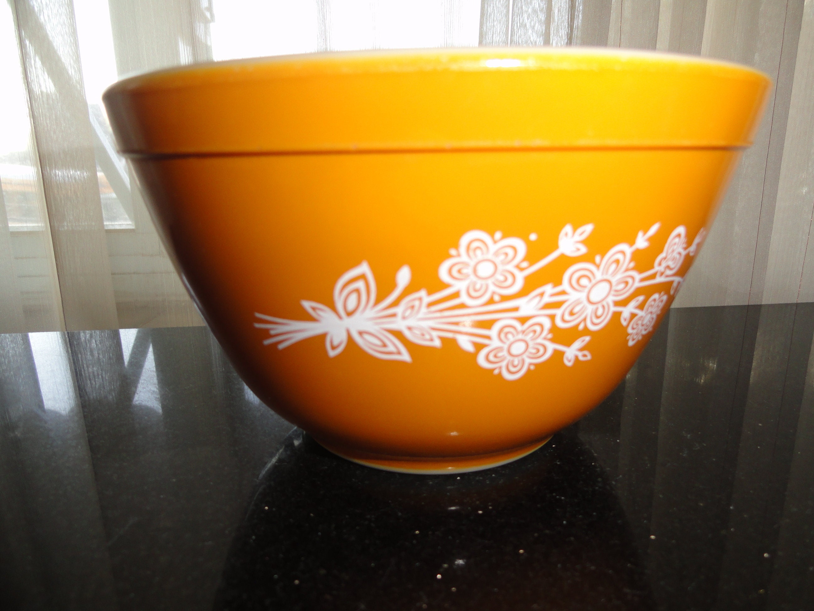 Mid Century 1960's PYREX Butterfly Gold Orange Brown Nesting 401