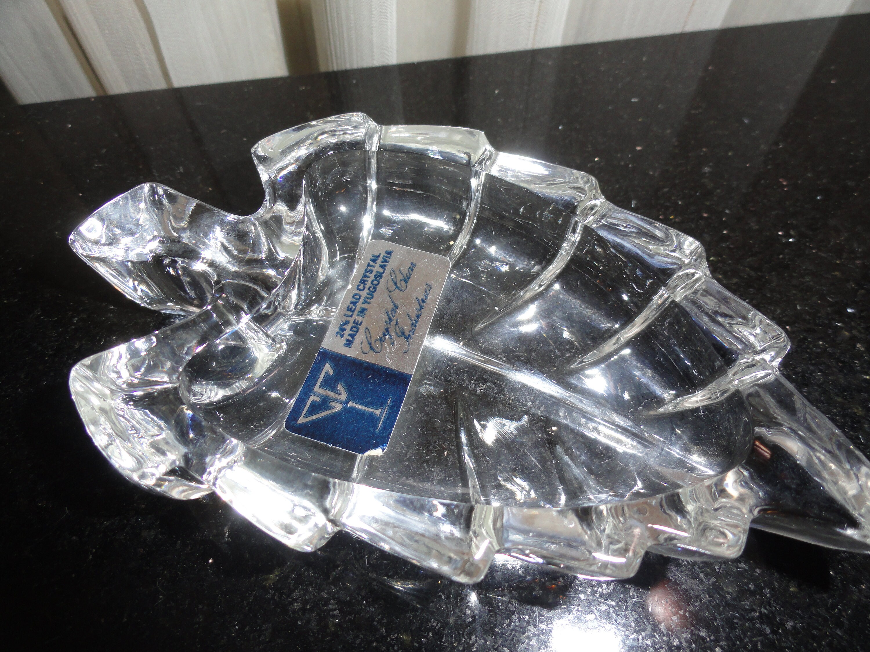 Vintage Crystal Clear Industries 24% Lead Crystal Made in