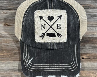 Nebraska State Distressed Hat