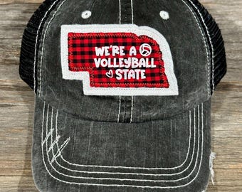 We’re a Volleyball State Nebraska Hat        Black with White Stitch