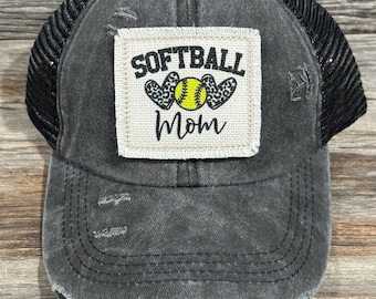 Softball Mom Women’s Crisscross Ponytail Hat
