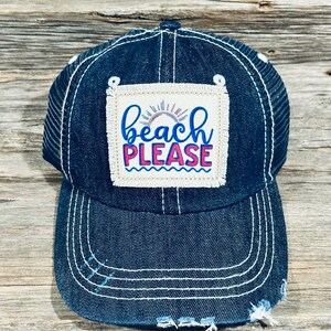 Beach Please Denim Hat