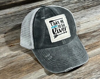 Take Me to the River Crisscross Ponytail Hat