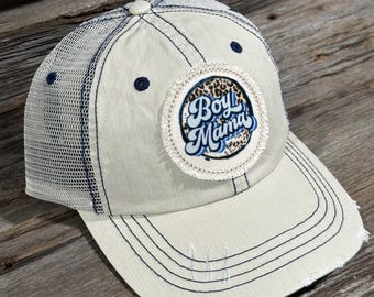 Boy Mom Distressed Hat