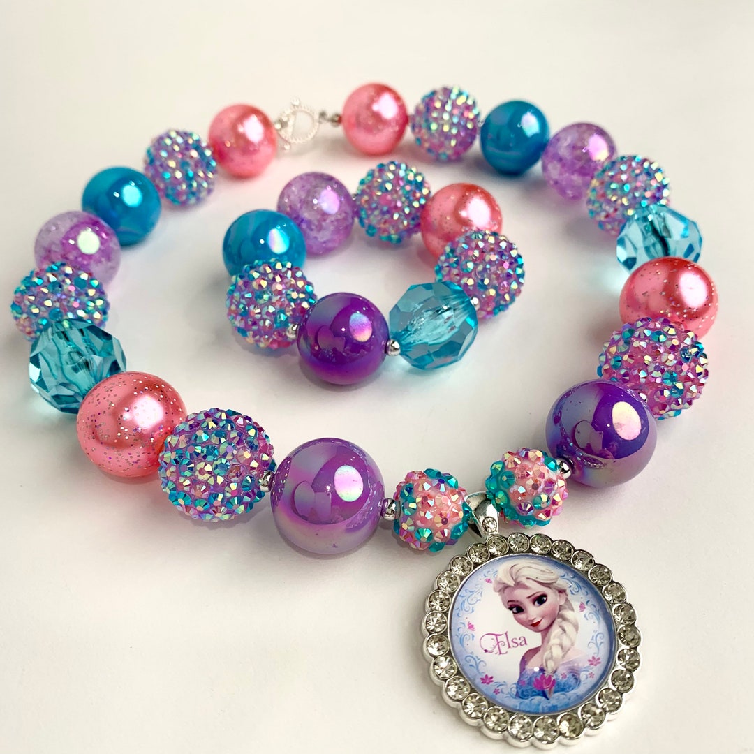 Elsa Frozen Necklace Bracelet Set Etsy