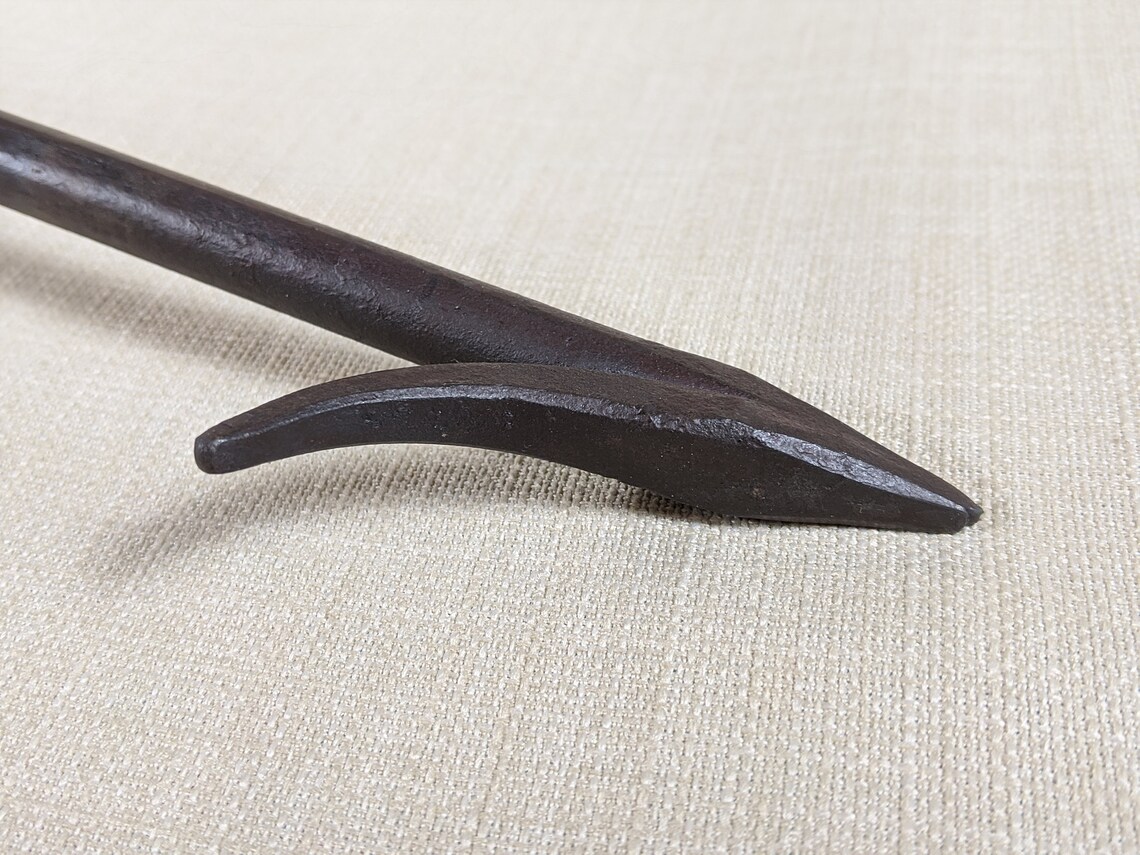 Ribbon Handled Fire Poker With Log Roller a Unique and Etsy