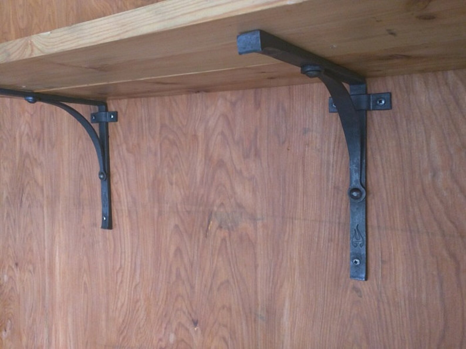 A Pair of Strong Shelf Brackets Handmade Ironwork by Etsy UK
