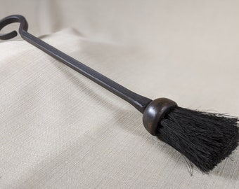 Eye Fire Brush ideal for cleaning open fires and log burners, handmade by Tom Fell - Blacksmith