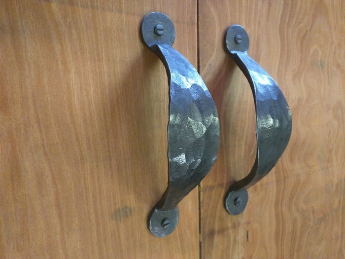 Large Cupboard Door or Drawer Handles handmade ironwork by Etsy