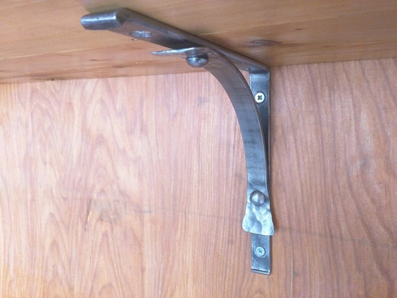 A Pair of Simple Shelf Brackets Handmade Ironwork by Etsy UK