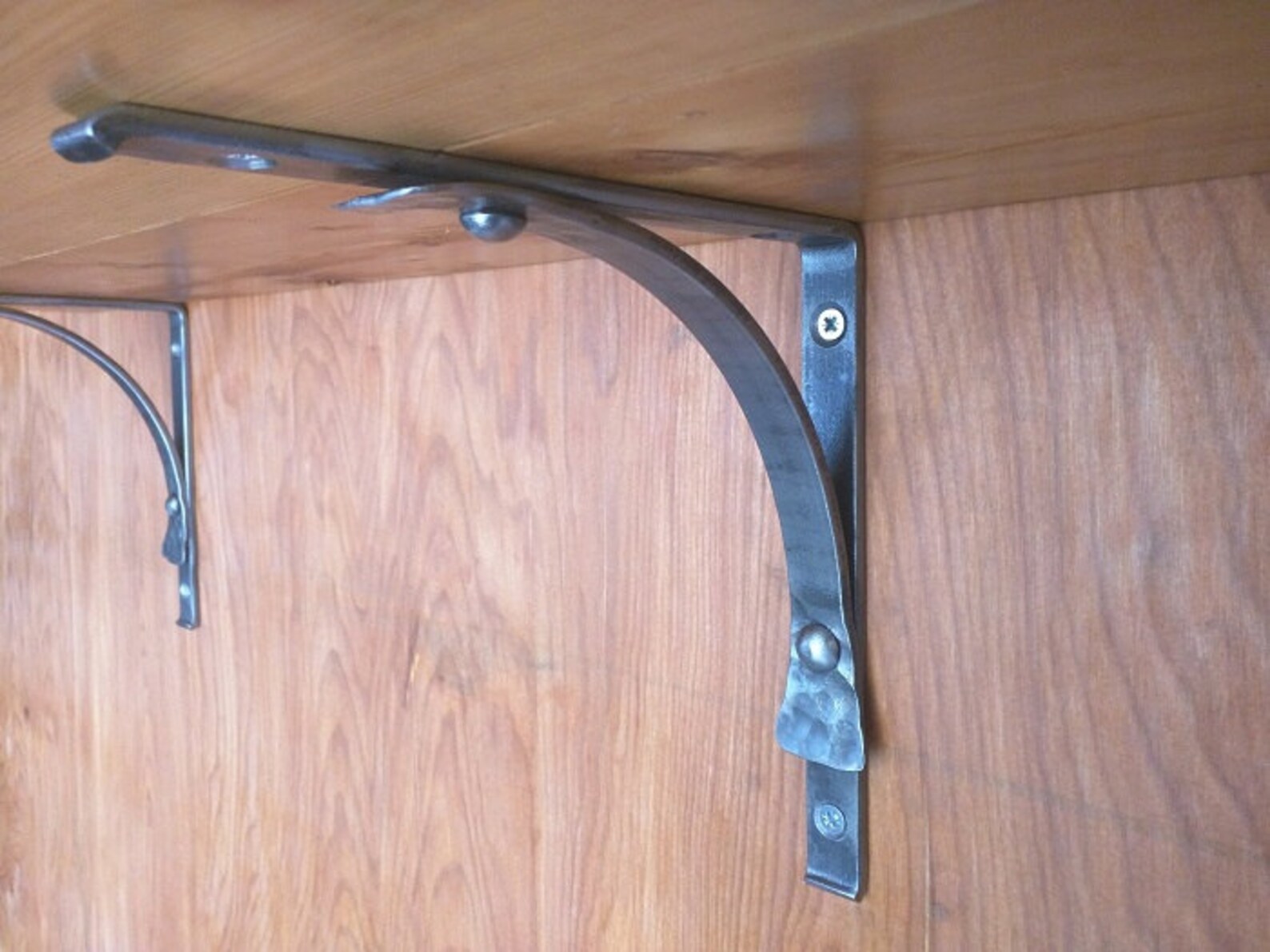 A Pair of Simple Shelf Brackets Handmade Ironwork by Etsy UK
