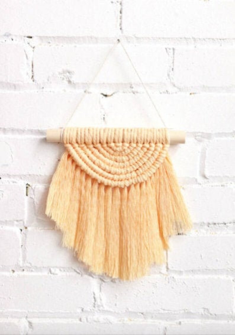 Mini Rainbow Macrame Wall Hanging Baby Shower Gift Idea Etsy