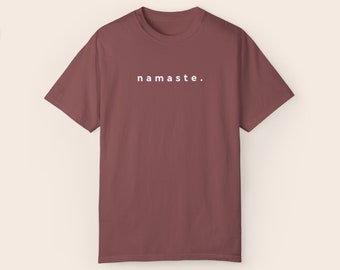 Unisex namaste T-shirt, 100% cotton, terracotta t-shirt, yogi club, crew neck, t-shirt, namaste t-shirt, unisex clothing, yoga gear