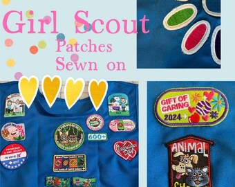 Girl Scout Patches für Sie aufgenäht!
