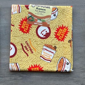 Ramen Noodle Fabric  100% Cotton FQ Fat Quarter food