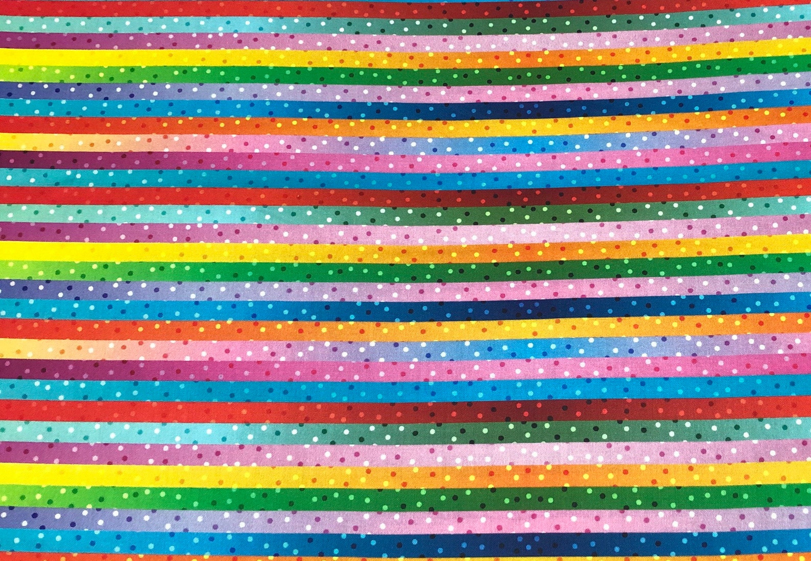 Rainbow Fabric by the Yard 100 Cotton Clothing Crafts Etsy
