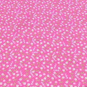 Ditzy floral Pink fabric by the Yard 100% Cotton Clothing Quilting tiny flowers fabric