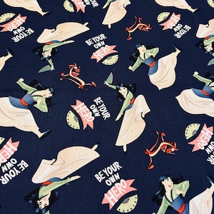 Mulan fabric by the yard 100% Cotton Quilting Crafts Frozen Disney Princess be your own hero