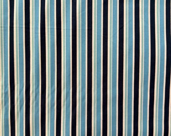 Sailor Striped fabric by the Yard Fabric 100% Cotton for Clothing, Crafts, Quilting blue and white stripes