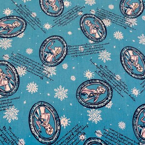 Elsa fabric by the yard 100% Cotton Quilting Crafts Frozen Disney Princess frozen snow winter