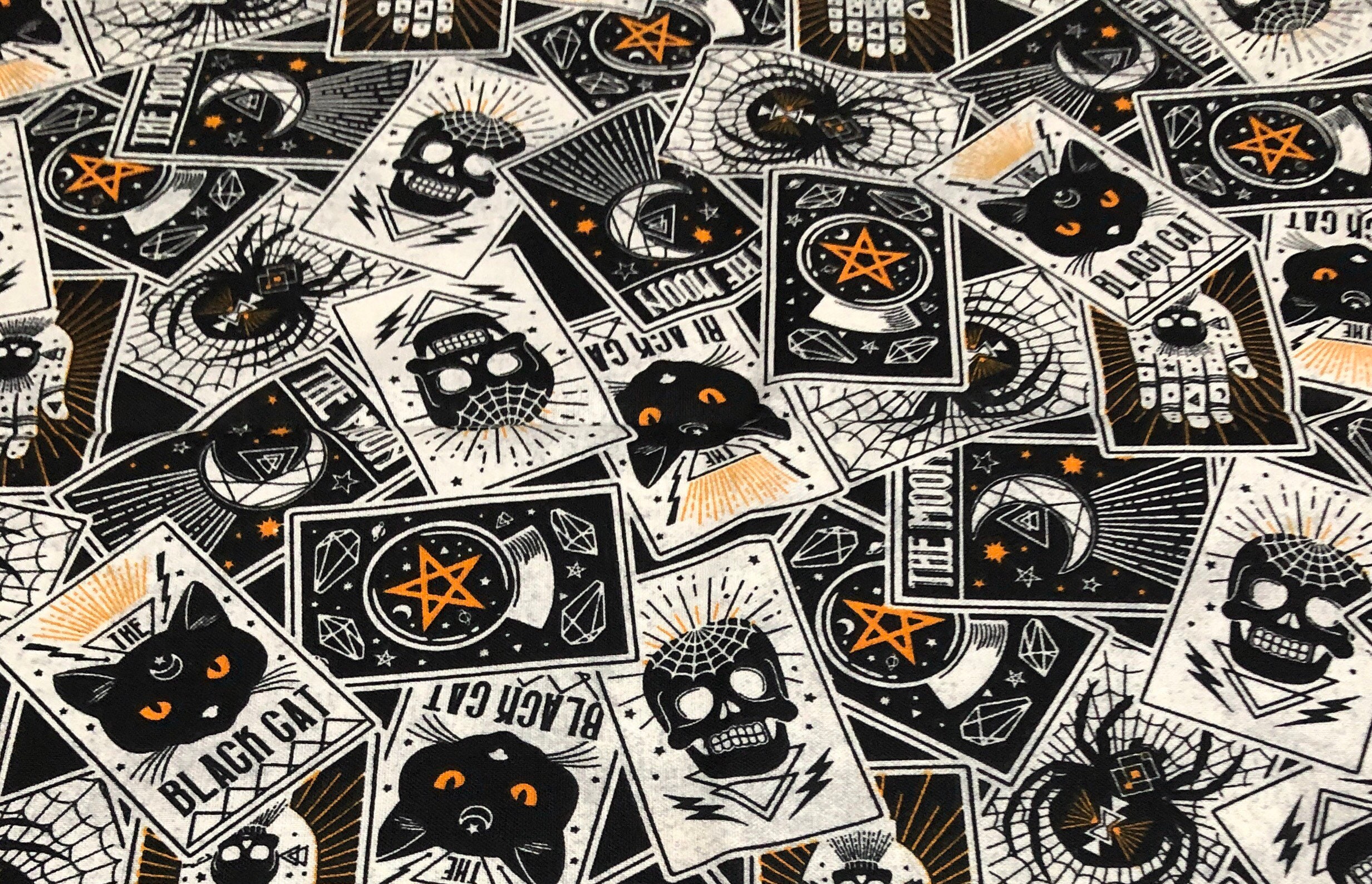 Tarot card Fabric remnants 100 Cotton for Clothing Crafts Etsy