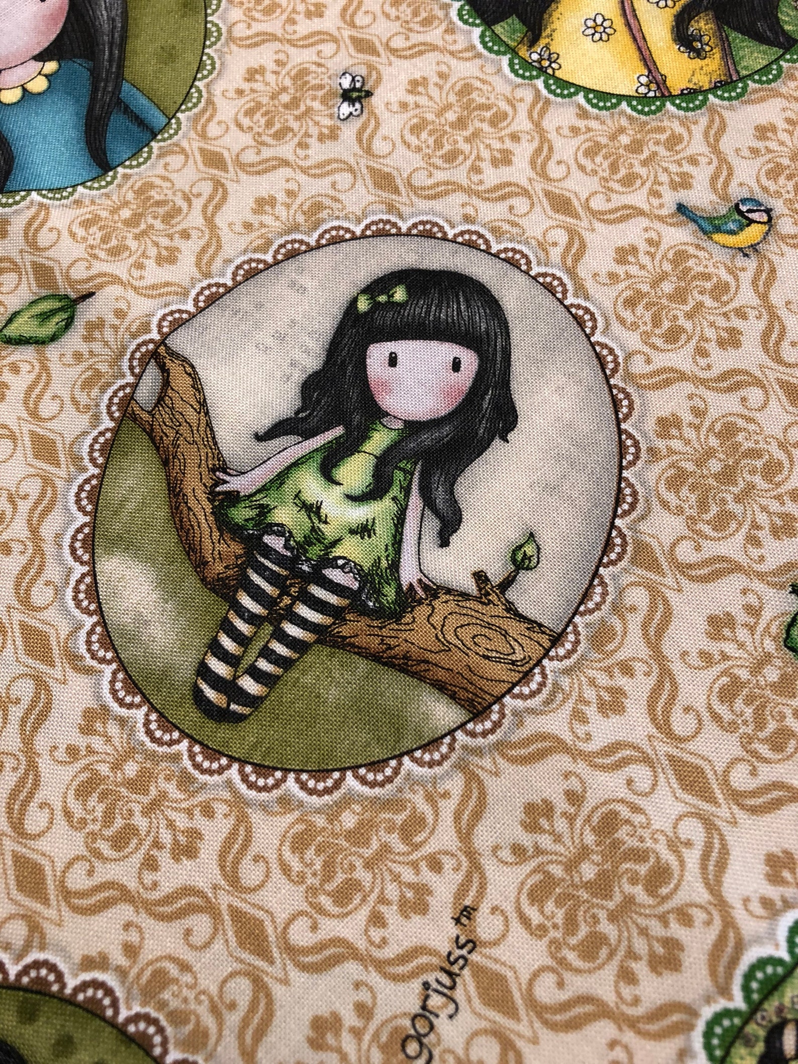 Santoro Gorjuss Fabric fat quarter 100 Cotton Clothing Crafts Etsy