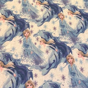 Elsa fabric by the yard 100% Cotton Quilting Crafts Frozen Disney Princess frozen snow winter