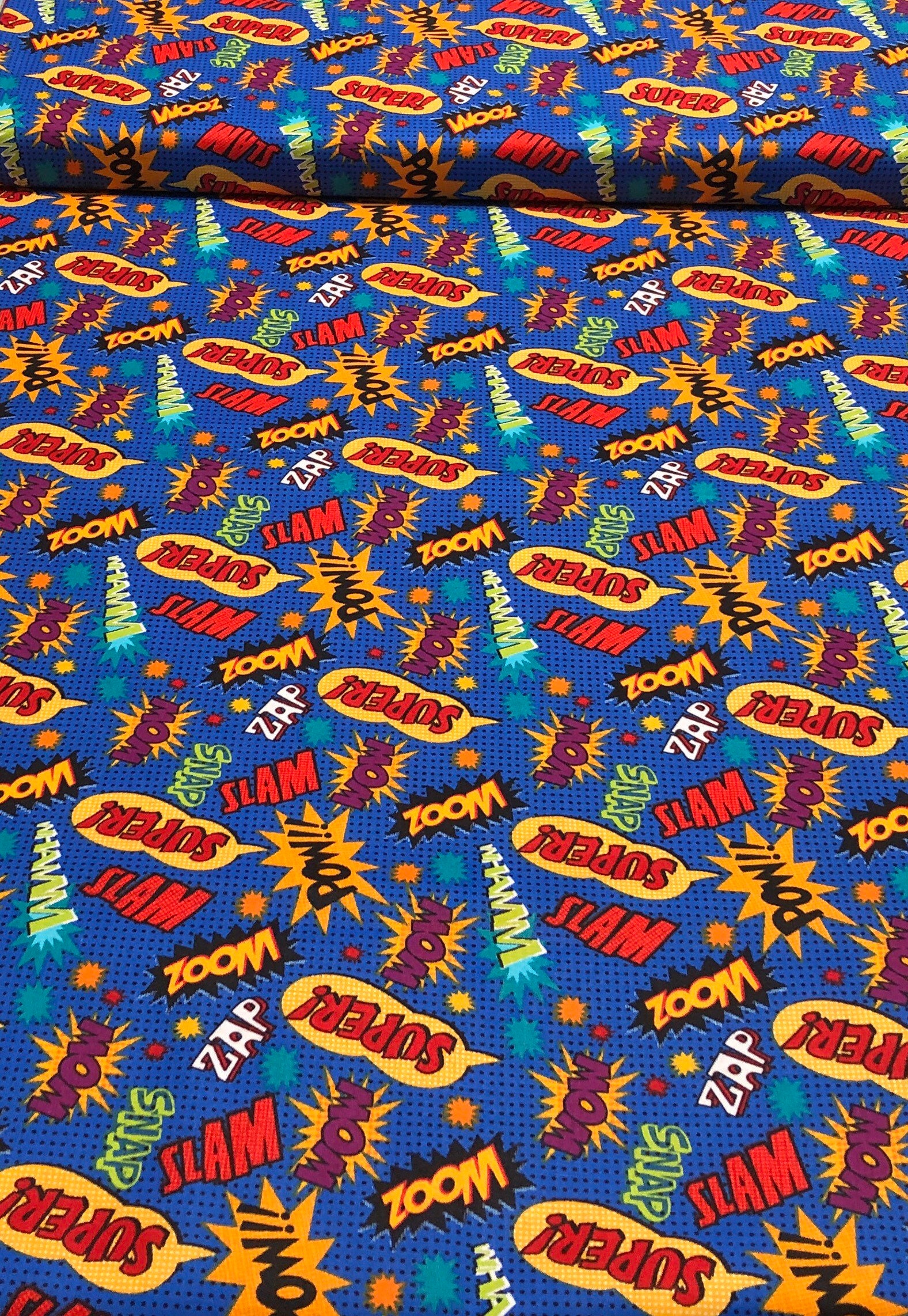Superhero Fabric by the yard 100% Cotton for Clothing Crafts | Etsy