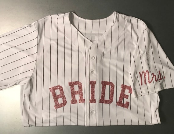 bride and groom baseball jerseys