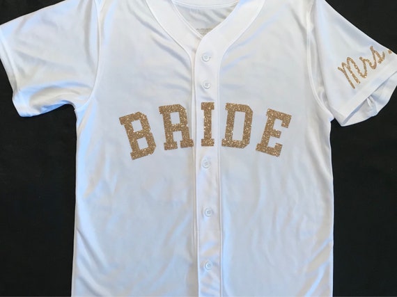 bride and groom baseball jerseys