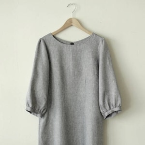 LINNET Pattern /No.112 Simple One Piece with sleeves