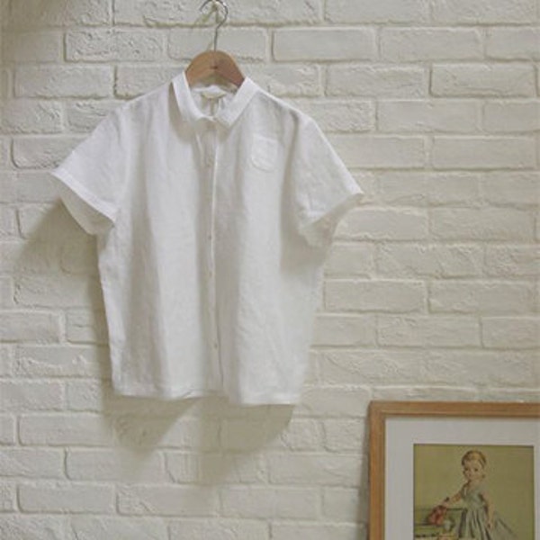 LINNET Pattern /  No.81 Blouse with Small Square Collar
